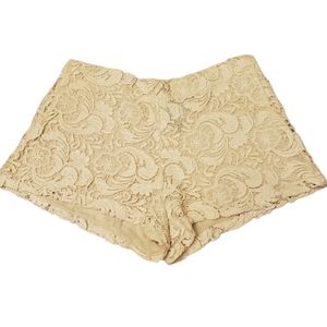 Off White Crochet Dressy Shorts